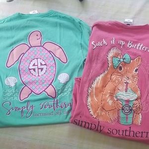 Simply southern lot of 2 tshirts small